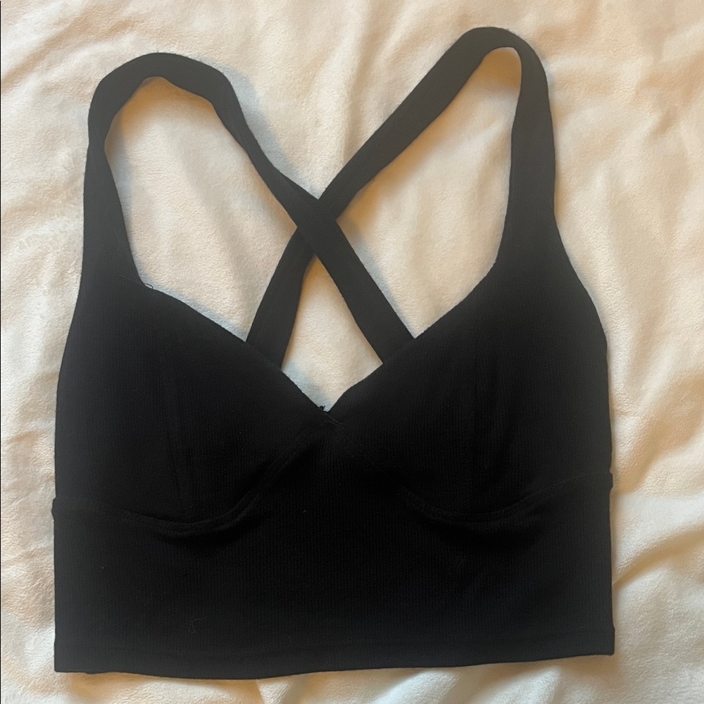 Garage Black Crisscross Crop Top